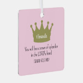 Crown Bible Verse Christlich Faith Light Pink Ornament Aus Metall (Vorderseite Rechts)