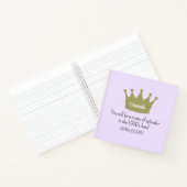 Crown Bible Verse Christliche Glaubenslehre Lila Notizblock (Innenseite)