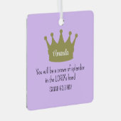 Crown Bible Verse Christliche Glaubenslehre Lila Ornament Aus Metall (Vorderseite Rechts)