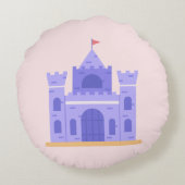 Crown & Carriage Castle Accent Rundes Kissen (Rückseite)