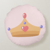 Crown & Carriage Coronet Accent Rundes Kissen (Rückseite)