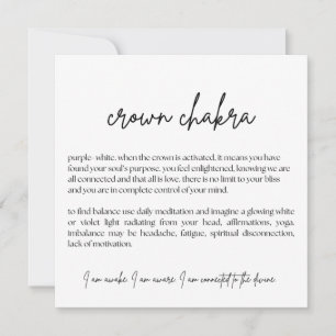 Crown Chakra Card - (Einfach, elegant, Hochzeit) Einladung