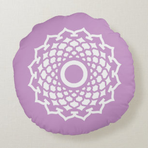 Crown Chakra Energy Round Pillow Rundes Kissen