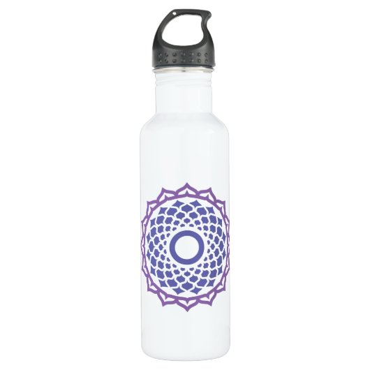 Crown Chakra Energy Trinkflasche (Vorderseite)