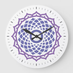 Crown Chakra Energy Wall Clock Große Wanduhr