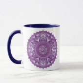 Crown Chakra Lila Mandala Zwei Tone Tasse (Links)