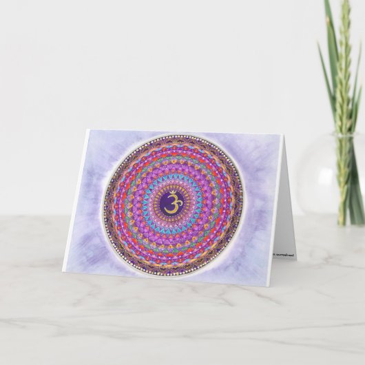 Crown Chakra Mandala Grußkarte Karte (Vorderseite)