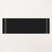 Crown Chakra Mandala & Lotus auf schwarz Yogamatte (Rückseite (Horizontal))