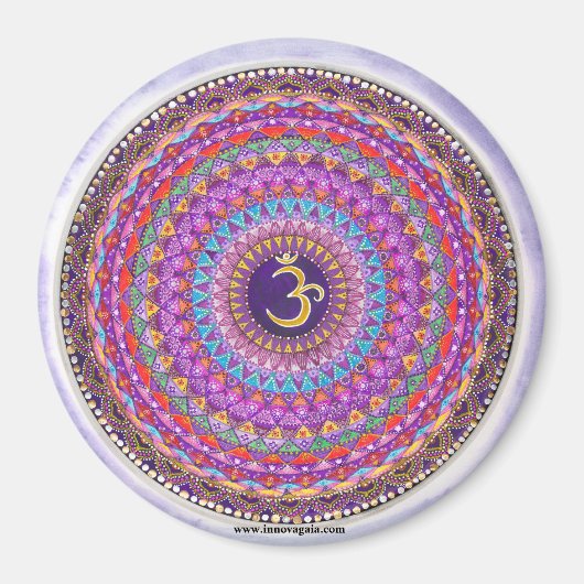 Crown Chakra Mandala Magnet (Vorne)