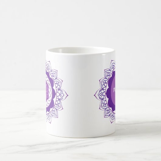 Crown Chakra Mandala - Sahasrara mit Om Kaffeetasse (Mittel)