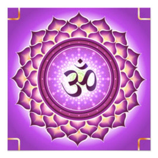 Crown Chakra Muster Design Fotodruck (Vorne)