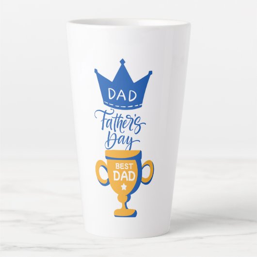 🎖️ Crown & Champion Trophy - Stilvoller Vater Milchtasse (Vorderseite)