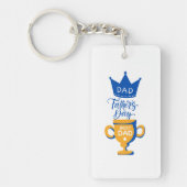 🎖️ Crown & Champion Trophy - Stilvoller Vater Schlüsselanhänger (Vorderseite)