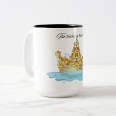 Crown Design Tasse: Einzigartiges Geschenk für Mon Zweifarbige Tasse (Vorderseite Links)