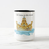 Crown Design Tasse: Einzigartiges Geschenk für Mon Zweifarbige Tasse (Mittel)