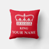Crown Double-Sided Red kundenspezifischen Königs Kissen (Rückseite)