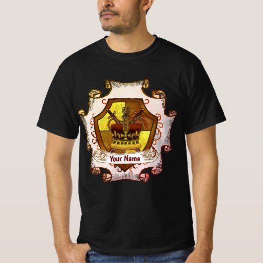 Crown Family Crest Surname t-shirt (Vorderseite)