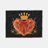 Crown Filigree Heart Fleece Blanket (Vorderseite (Horizontal))