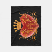 Crown Filigree Heart Fleece Blanket (Vorderseite)