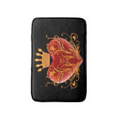 Crown Filigree Herz Bath Mat Badematte (Vorderseite Vertikal)