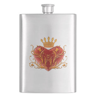 Crown Filigree Herzflasche Flachmann