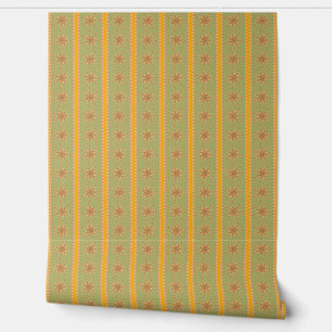Crown Floral Motif Wallpaper Border Green Small Tapete