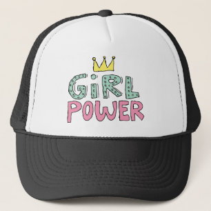 Crown Girl Power Doodle Girly Doodle Power Girl Sk Truckerkappe