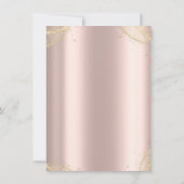 Crown Gold Glitter Corners Rose Gold Sweet 16 Einladung (Rückseite)