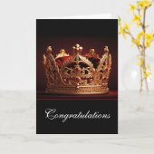 Crown Greeting Card Glückwunschs Karte (Gelbe Blume)