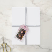 Crown Heart Pastell Blush Wasserfarbe Mit Monogram Geschenkanhänger (Mit Garn)