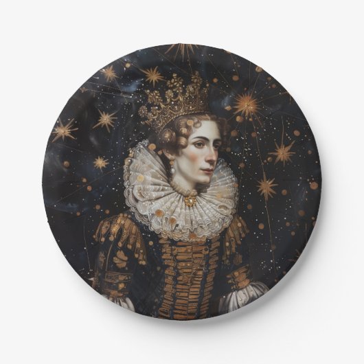 Crown Josephine - Runde Pappteller (Vorderseite)