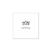 Crown King Mustache Barbershop-Logo Gummistempel (Prägung)