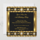 Crown King Prince Queen Royal Gold Diamond Party Einladung (Rückseite)