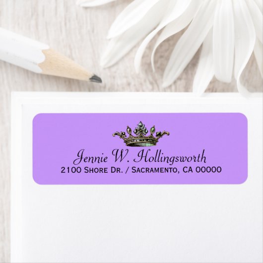 Crown Lavender Girly Rücksendeadresse (Insitu)