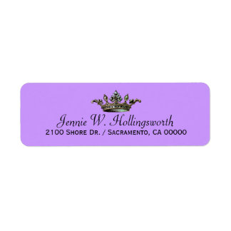 Crown Lavender Girly Rücksendeadresse