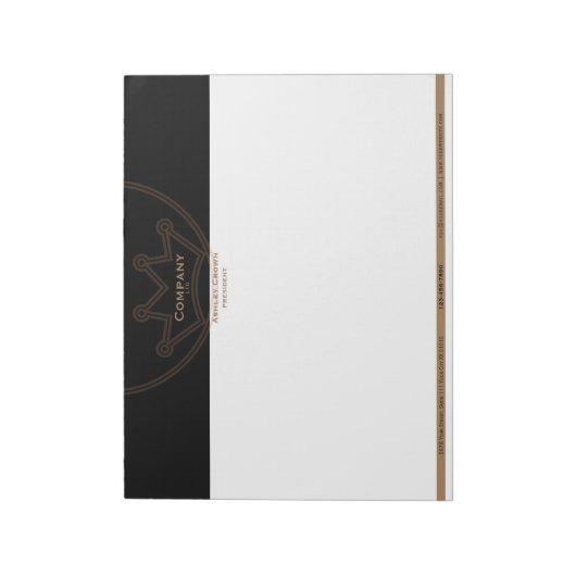 Crown Logo 11" x 8,5" Notepad Notizblock (Rotiert)
