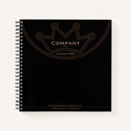 Crown Logo 8.5" x 8.5" SpiralNotebook Notizblock