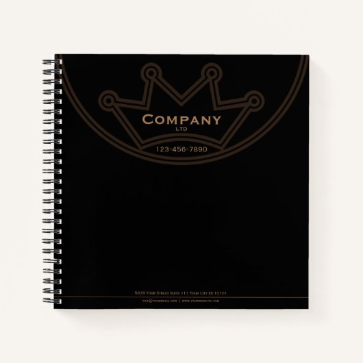 Crown Logo 8.5" x 8.5" SpiralNotebook Notizblock (Vorderseite)