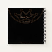 Crown Logo 8.5" x 8.5" SpiralNotebook Notizblock (Rückseite)