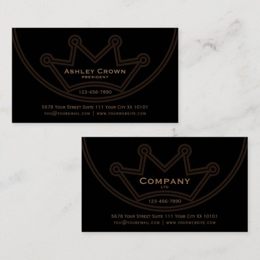 Crown Logo Visitenkarte (Vorne/Hinten)