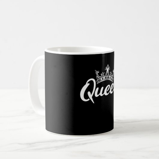 Crown Me Schriftart Queen Kaffeetasse (Vorderseite Links)