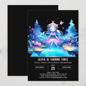 Crown Modern Princess Birthday Einladung (Vorne/Hinten)
