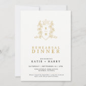 Crown monogram white wedding Probe Einladung (Vorderseite)