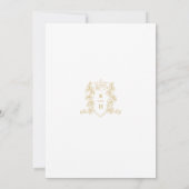 Crown monogram white wedding Probe Einladung (Rückseite)