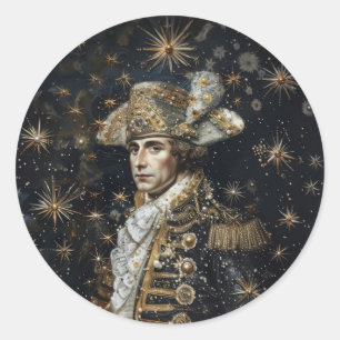 Crown Napoleon - Runde Aufkleber für Schreibwaren