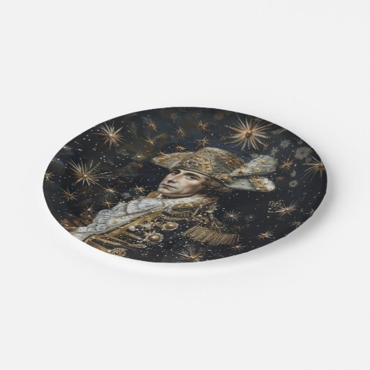 Crown Napoleon - Rundpapier-Teller Pappteller (Schrägansicht)