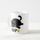 Crown NOPE Schwarze Katze Lustig für Katzenliebhab Kaffeetasse (Vorderseite Links)