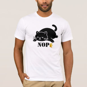 Crown NOPE Schwarze Katze Lustig für Katzenliebhab T-Shirt