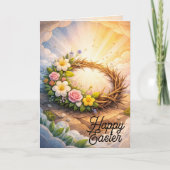 Crown of Thorns Vertical Folded Easter Card Karte (Vorderseite)