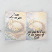 Crown of Thorns Vertical Folded Easter Card Karte (Innenseite)